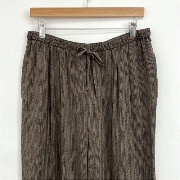 Silk Club Collection 100% Silk Drawstring Pull-on Loose Flowy Pants - Large - Picture 4 of 11